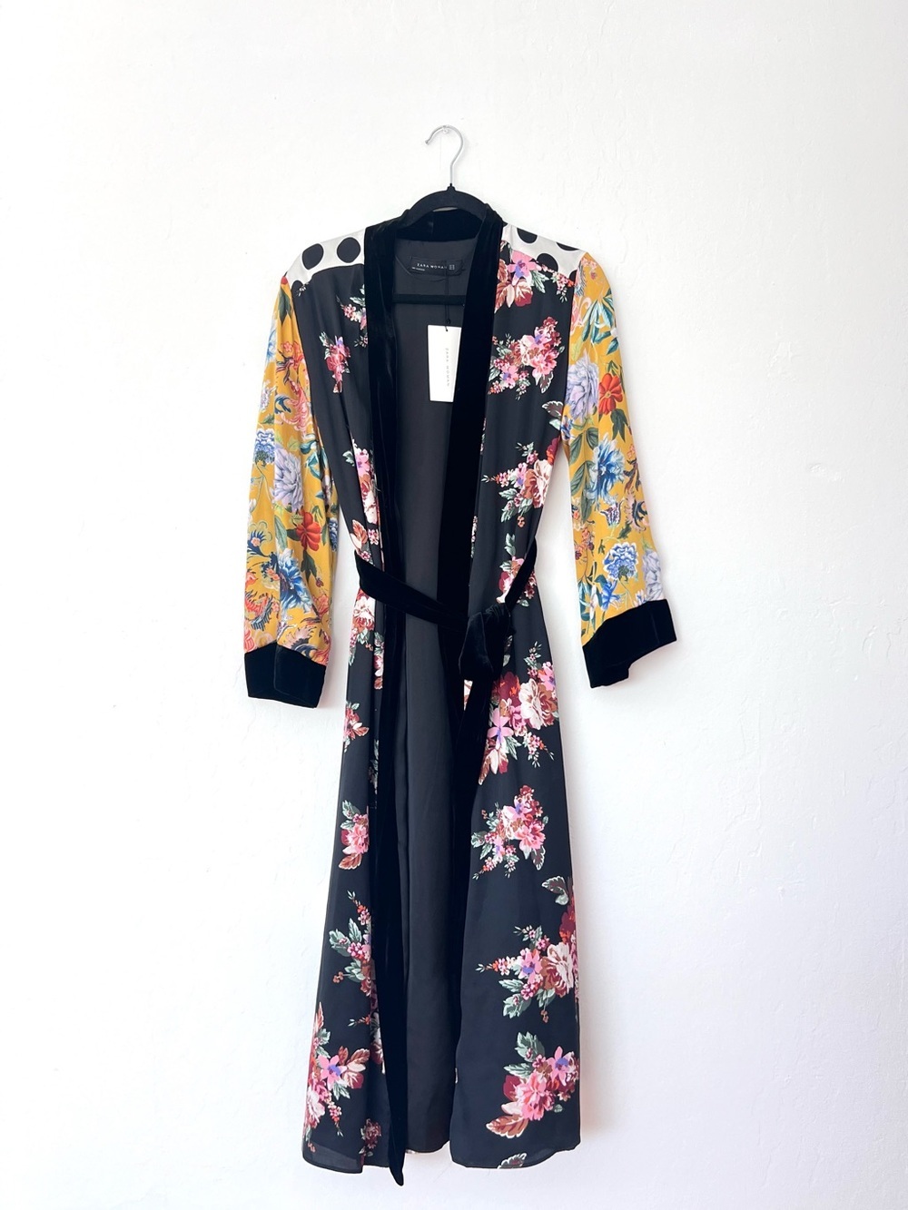 NWT Zara Contrasting Patchwork Kimono - Picture 2 of 12